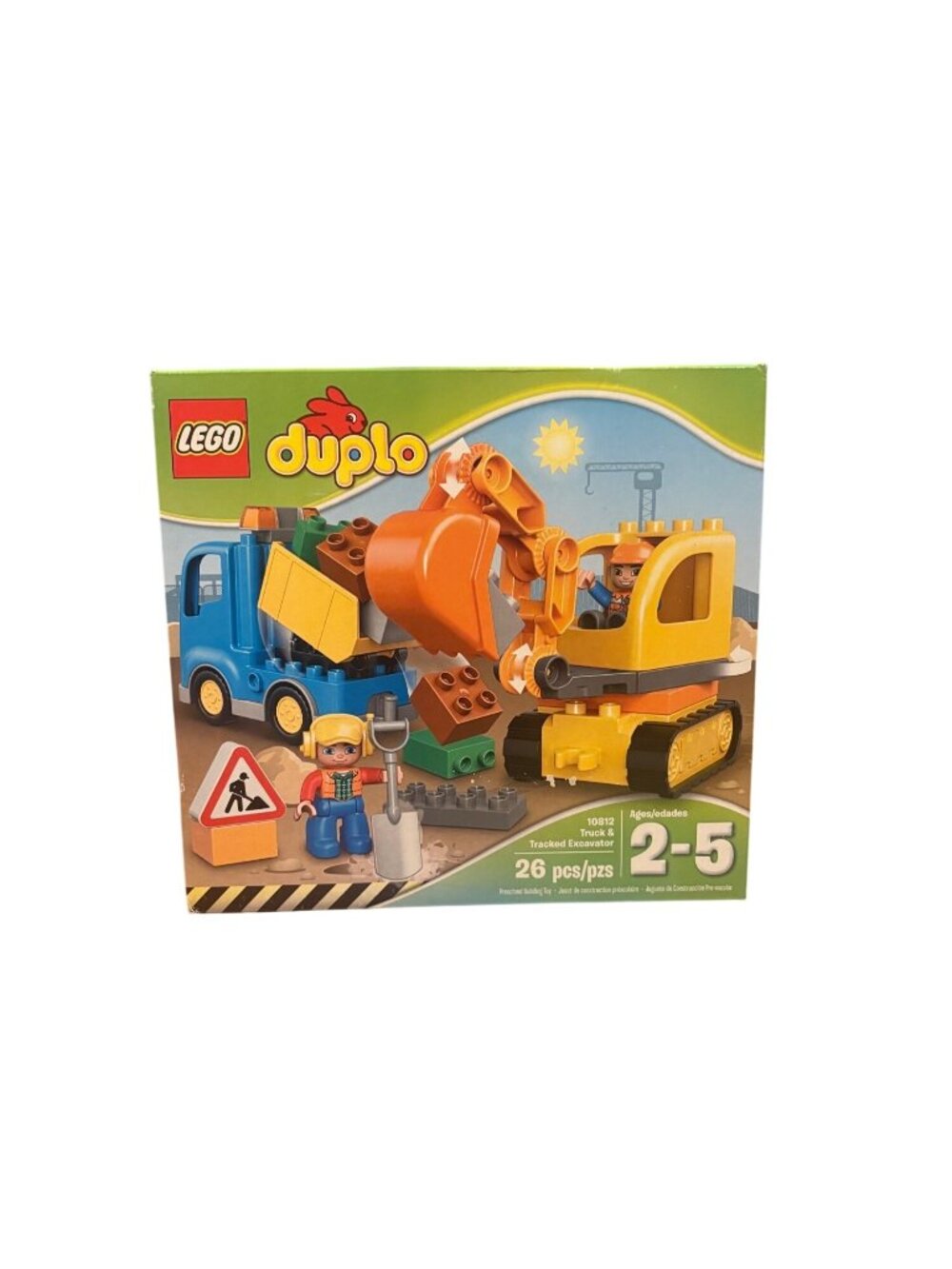 LEGO DUPLO Truck & Tracked Excavator 10812 26pc Complete Set Ages 2-5 Retired